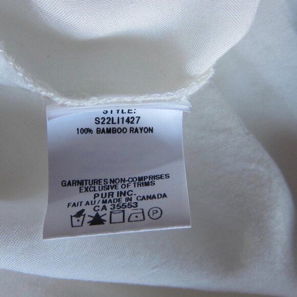 IRIS SETLAKWE White Bamboo Rayon Pleated Poet Tunic Blouse TOP FLOWING - Picture 9 of 9